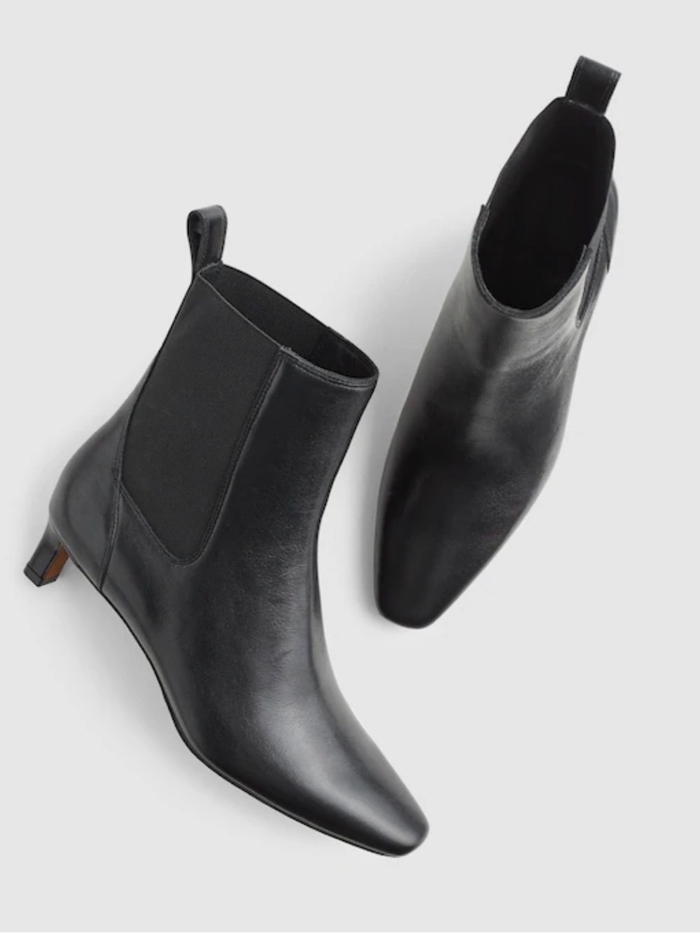 Madewell.Women’s The Dimes Chelsea Boot .Black Leather Kitten Heel.10.NWT.